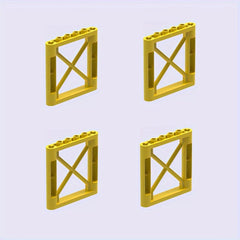 4pcs Building Block Fence Wall Set for Kids DIY Animal Scene Play