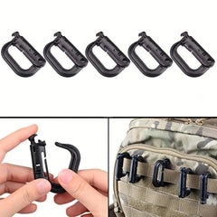 5pcs Carabiner D Ring Locking Hooks For Backpacks Key Chains