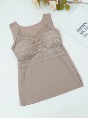 Lace Tank Top V Neck Padded Women's Lingerie