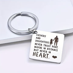 Father Daughter Stainless Steel Keychain Gift From Daughter To Dad Daddy