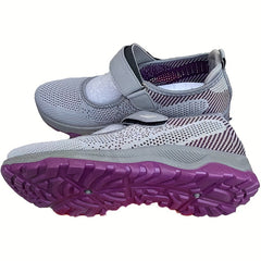 Breathable Backless Walking Shoes Hook & Loop Casual Sneakers Women's Footwear