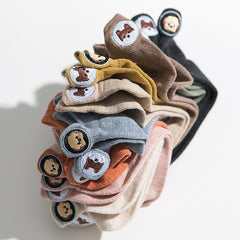 10 Pairs Women's Funny Dog Embroidered Expression Ankle Socks