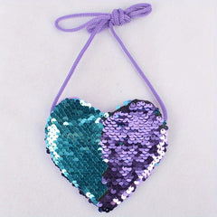Kids Sequin Lanyard Crossbody Bag & Coin Purse
