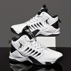 Men's Block High Top Basketball Shoes Wear resistant Non Slip Sneakers