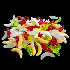 Fluorescent Maggot Soft Lure Set - Smelly Worms for Fishing Success