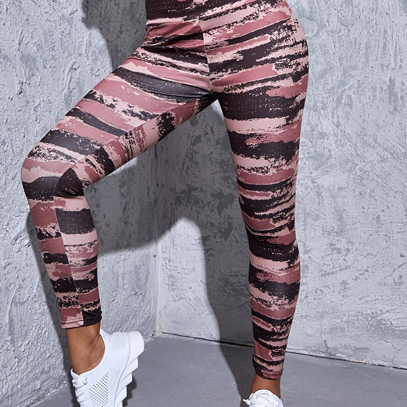 Stretch Camo Print Yoga Pants for Women Quick Dry Activewear