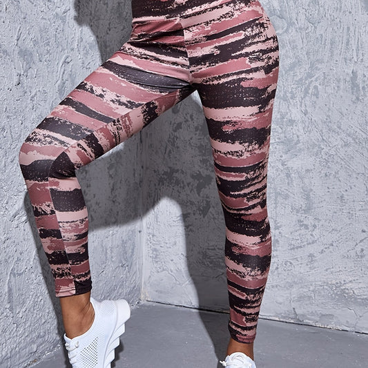 Stretch Camo Print Yoga Pants for Women Quick Dry Activewear