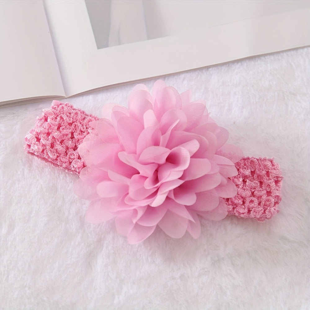 10pcs Baby Girls Chiffon Flowers Headband Hair Accessories