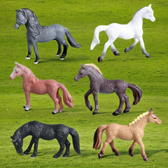 6pcs Farm Pony Animal Model Set Educational Toy Gift