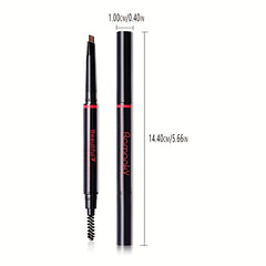 ROMANKY Eyebrow Pencils Double Headed, No Smudge, Beginner Makeup Pencils