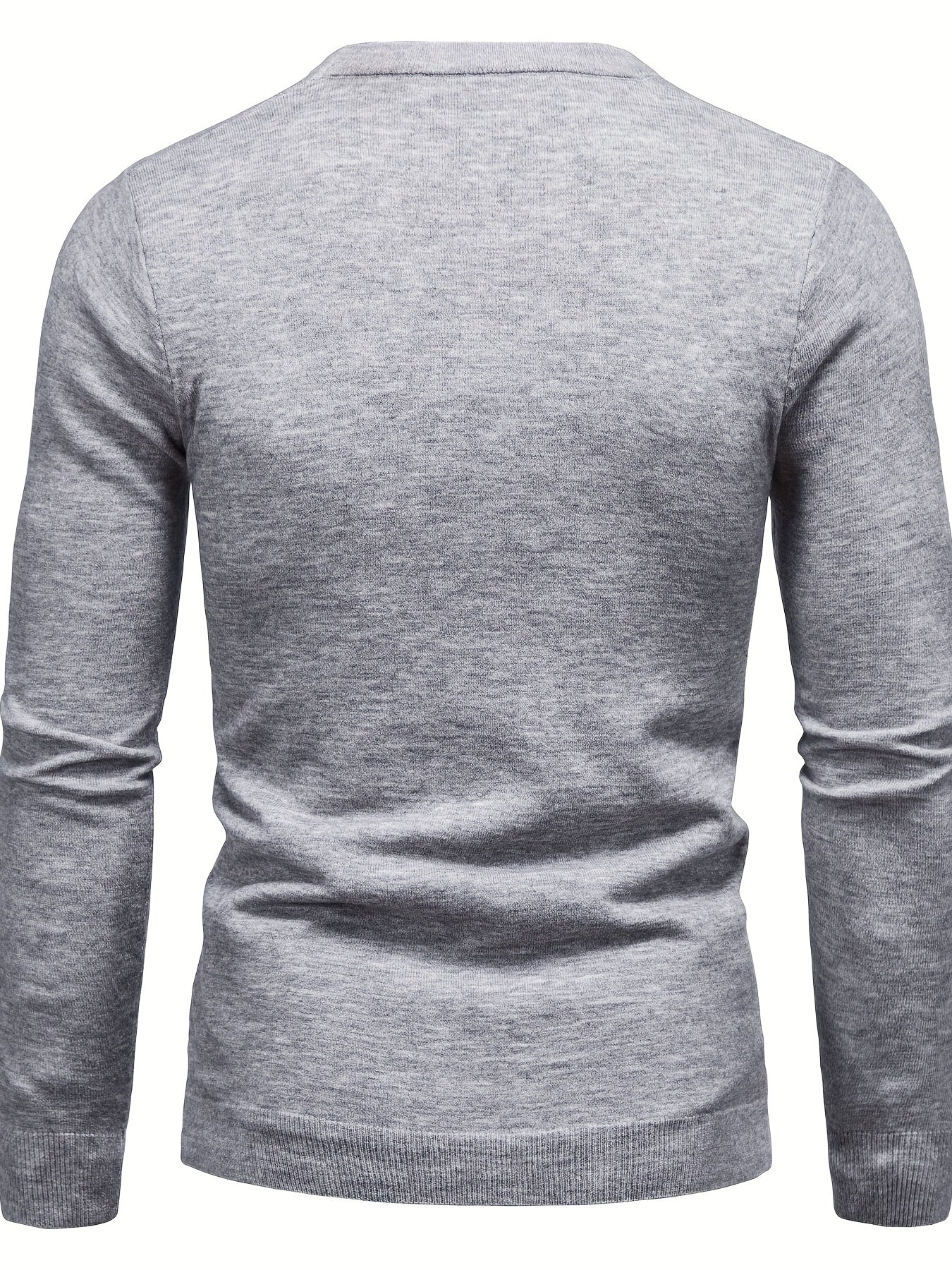 Men's Knitted Sweater Warm Crew Neck Pullover