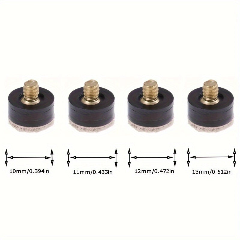 10pcs Hard Leather Pool Cue Tips Replacement Billiard Cue Tips