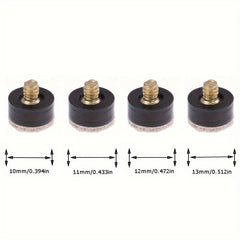 10pcs Hard Leather Pool Cue Tips Replacement Billiard Cue Tips