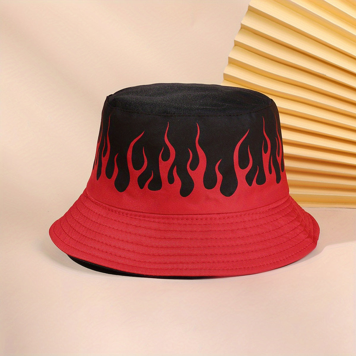 Flame Pattern Fisherman Hat Unisex Outdoor Beach Travel