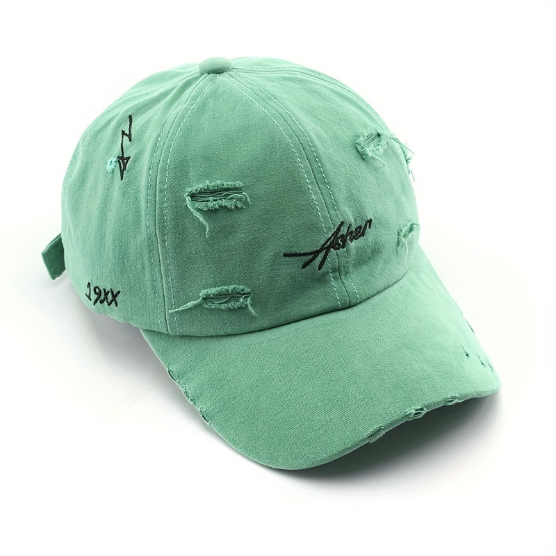Vintage Ripped Baseball Cap Distressed Dad Hats Unisex Hip Hop Sun Hats