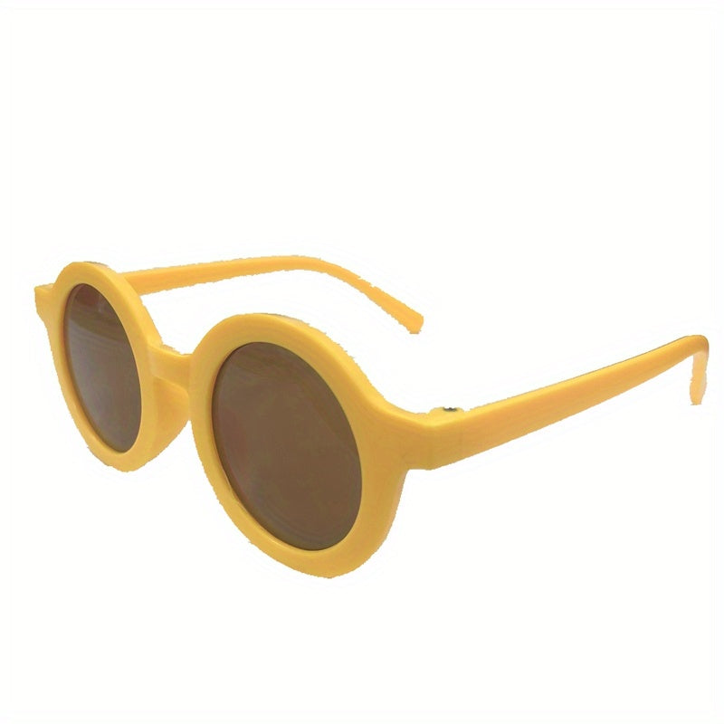 Round Frame Sun Protection Sunglasses for Boys Girls Teens