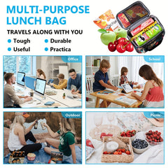 Large Insulated Floral Bag for Picnics, Travel, Beach