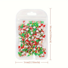 Christmas Polymer Clay Slices For Resin Mold Filler Xmas Snowflakes Santa Slime