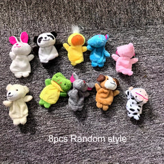 8pcs Adorable Animal Finger Puppets Set Early Childhood Education Storytelling