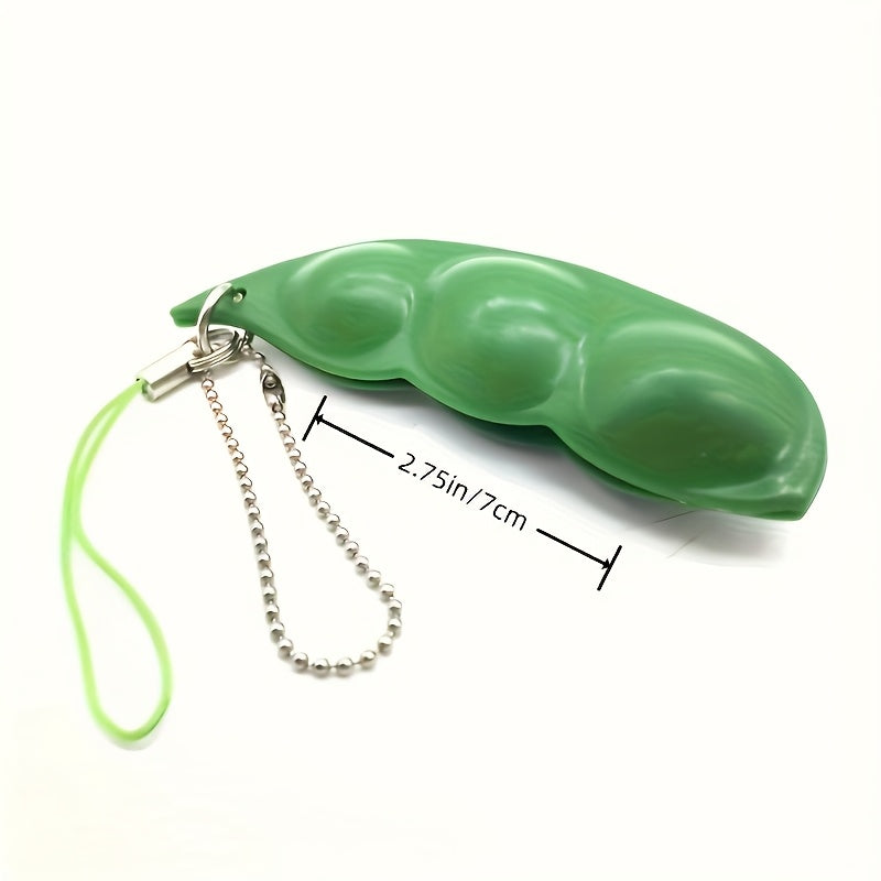 Squeeze Bean Keychain Relax Toy Textured Peanut Stress & Party Durable