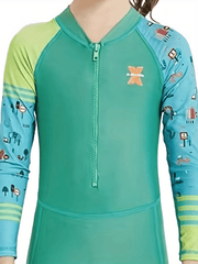 Girl's Clash One piece Swimsuit Long Sleeve Surfing Suit