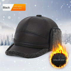Men's Warm Wide Brim Baseball Cap for Winter Outdoor Ear Protection