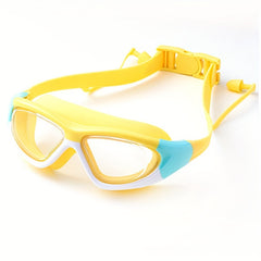 Girls' Large Frame Swim Goggles w/ Earplugs for Ages 3-12