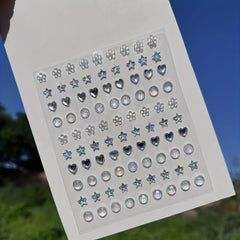 4pcs Music Stage Makeup Pearl Stickers Y2K Makeup Accessories Nail Stickers