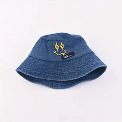 Washed Denim Bucket Hat Men Women Couple Hat