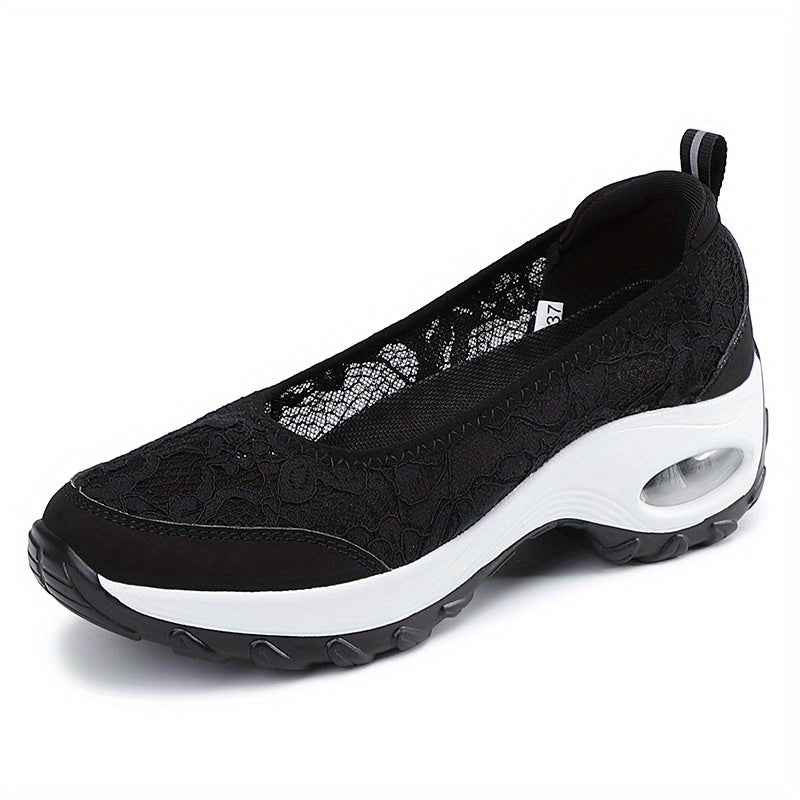 Breathable Lace Cushion Walking Shoes Women Stylish Non Slip Outdoor Activities