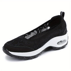 Breathable Lace Cushion Walking Shoes Women Stylish Non Slip Outdoor Activities