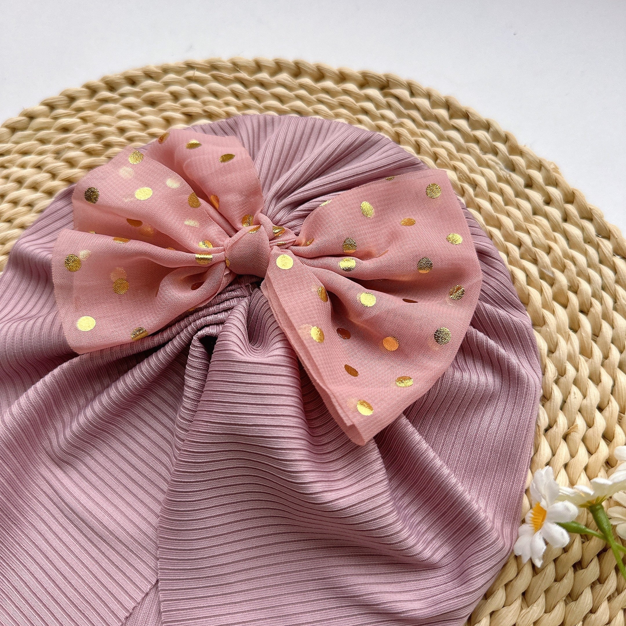 Soft Bow Hat for Newborns and Infants - Spring Summer Headband