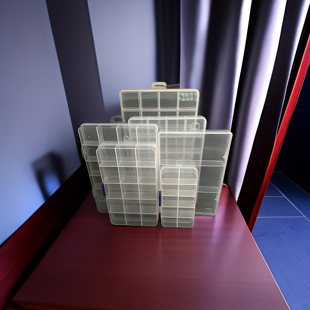 Transparent Plastic Mesh Storage Box Container Beads Jewelry Storage Box