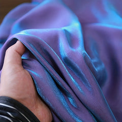 Gradient Purple Soft Glitter Satin Fabric Dress Wedding Skirt