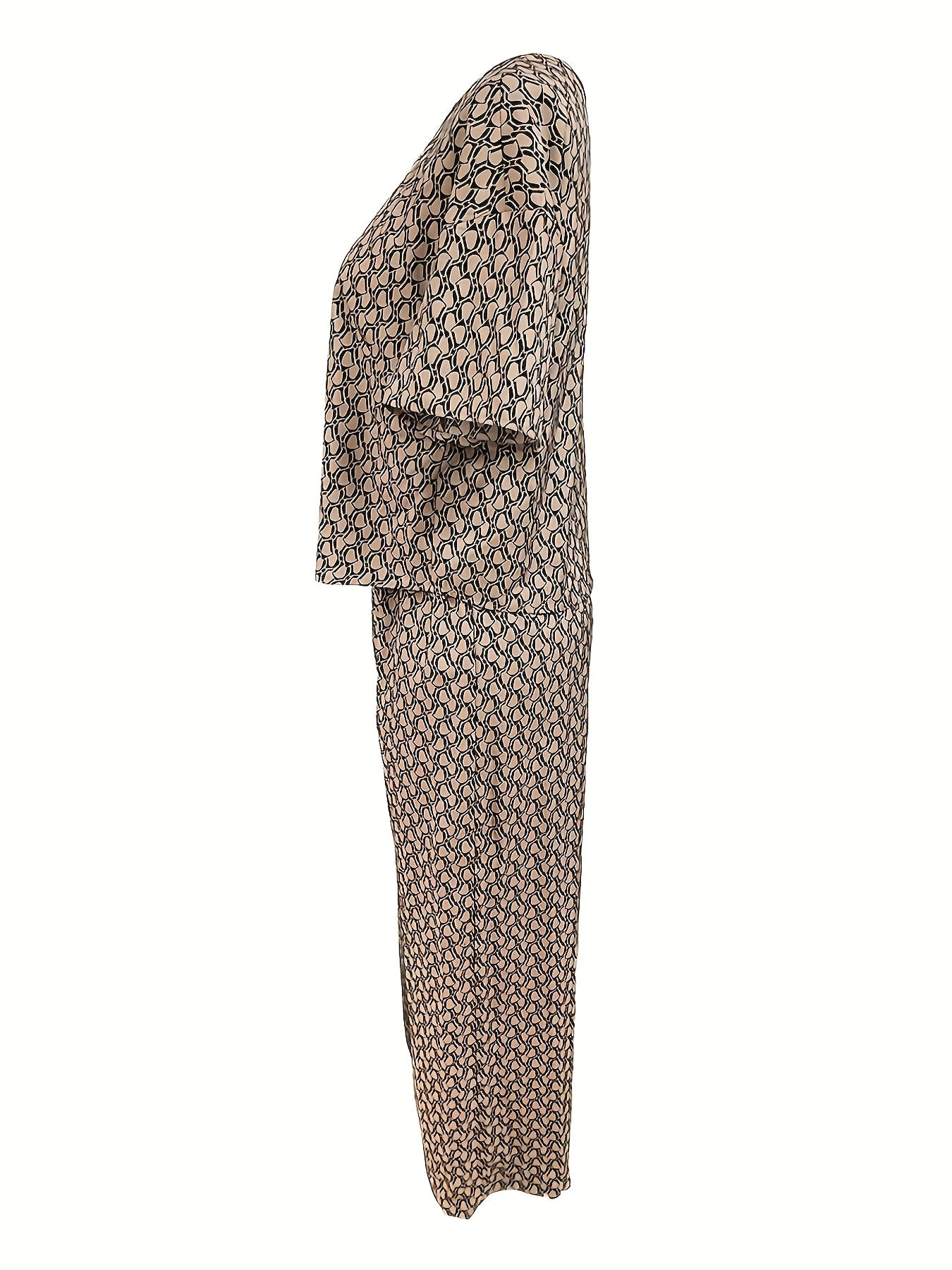 Two piece Set Short Sleeve Top & Wide Leg Pants Outfits