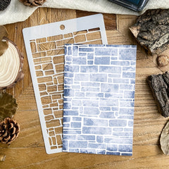 Bricks Background Layering Stencil for Scrapbook Painting Embossing