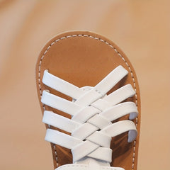 Girls' Stripy Open Toe Platform Sandals for Spring
