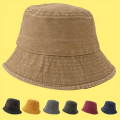 Kids Unisex Washed Fisherman Hat Sunshade Outdoor
