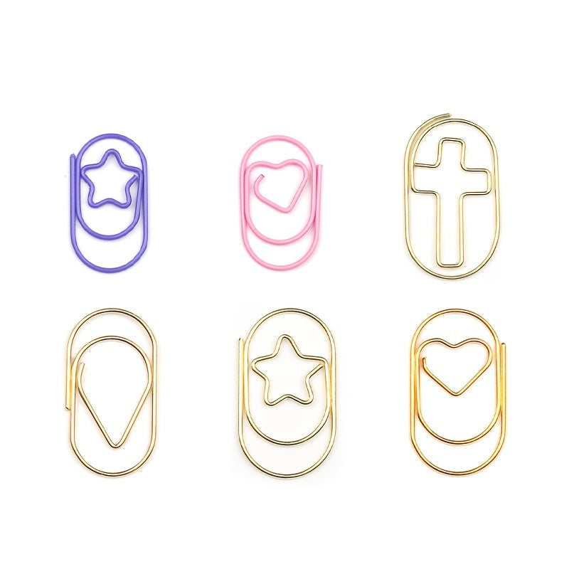 20pcs Little Star Paper Clips School Office Home