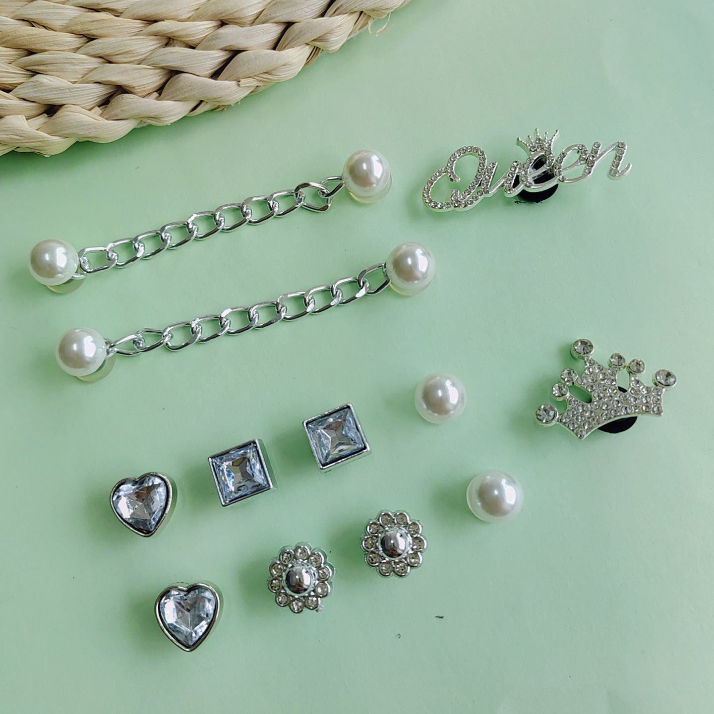 Rhinestone Chain Sandal Shoe Accessories