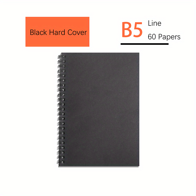 4 Packs 60 Papers 120Pages B5 Khaki Hard Cover Notebook