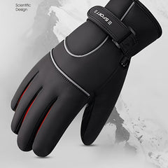 Men's Winter Ski Gloves Fleece Warm Waterproof Windproof Full Finger Gloves