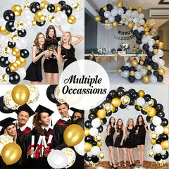 100pcs Golden Balloon Chain Graduation Party Decoration Balloon Arch Set