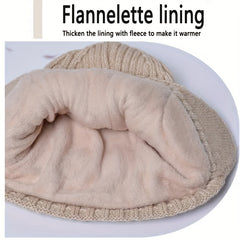 Warm Velvet Ear Protection Woolen Knitted Hat for Men