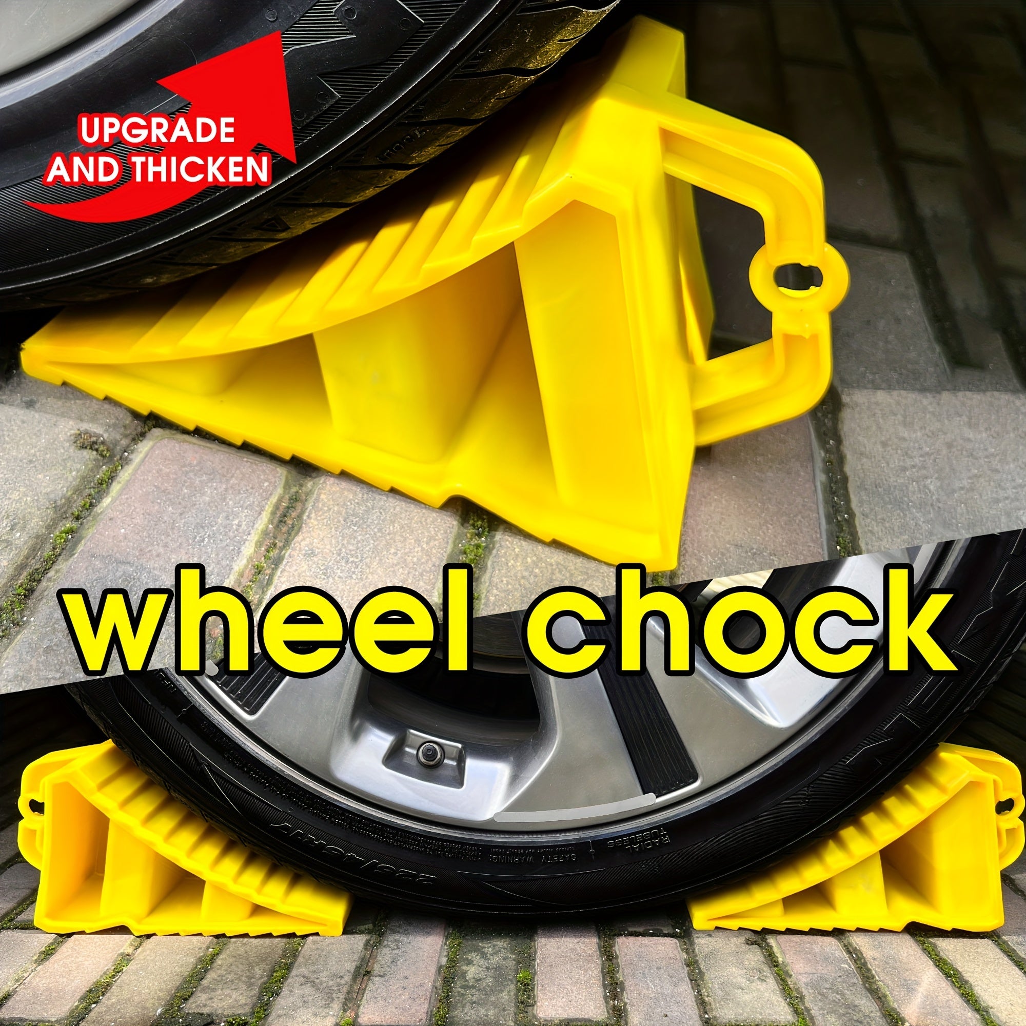 1pc Wheel Chocks For Car RV Trailer Tire Chocks With Handle