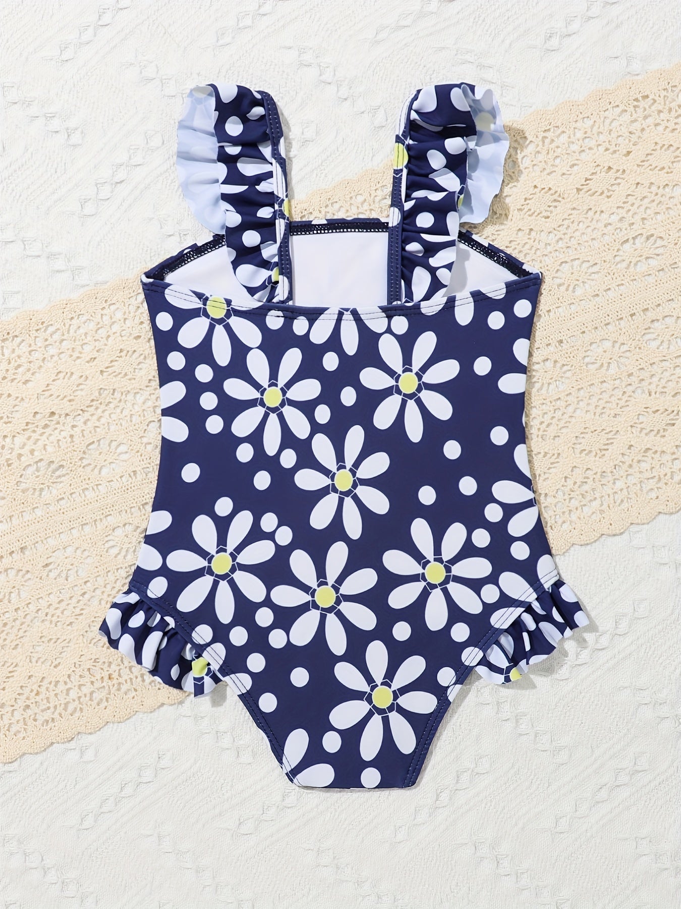 Floral One Piece Swimsuit for Toddler Girls - Beach Fun