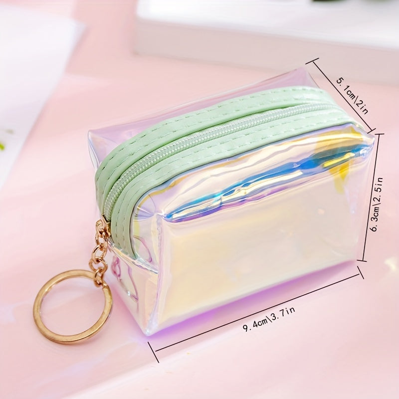 Transparent Laser Coin Purse Mini Key Bag Small Storage Bag For Girls