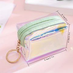 Transparent Laser Coin Purse Mini Key Bag Small Storage Bag For Girls