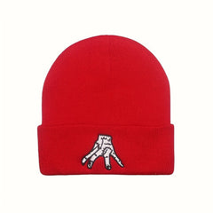 American Drama Pet Hand Embroidery Hat Warm Headgear Autumn Winter Woolen Hat