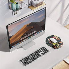Colorful Flower Wrist Mouse Pad with Wrist Guard